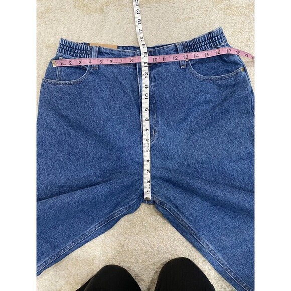 L.L. Bean Jeans Women's 16 MT Blue Original Fit Relaxed Elastic Waist Pants - Picture 4 of 9